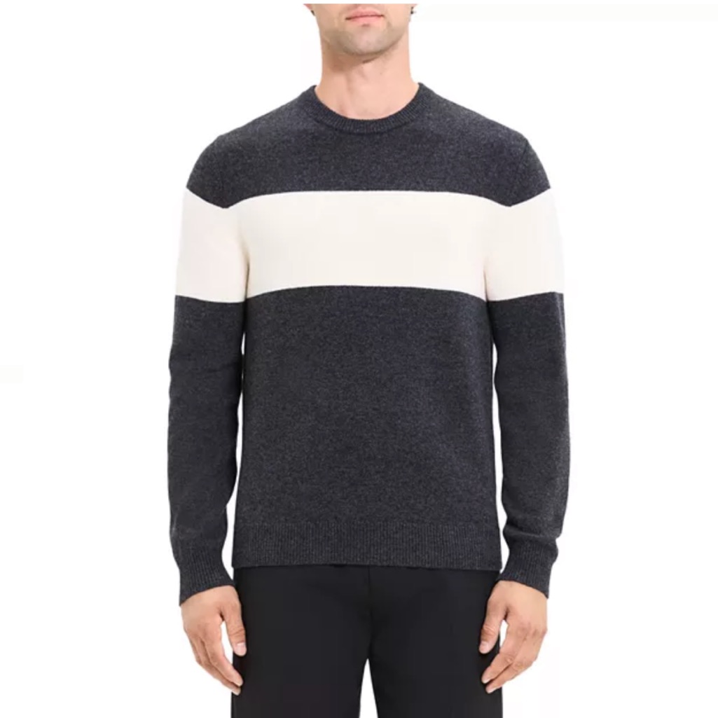 Theory Men’s Hilles Striped Wool Blend Sweater